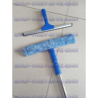 CÂY LAU, GẠT KÍNH CÁN INOX CAO CẤP 1,2m CHO GIA ĐÌNH