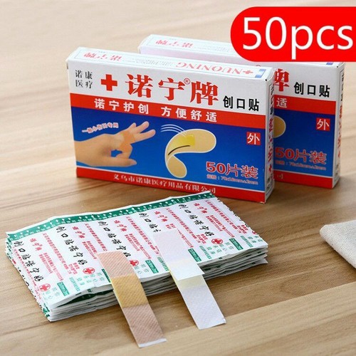 50 pcs Band-Aids Waterproof Breathable Disposable Medical Adhesive Bandage Wound Hemostasis Sticker Band First Aid Bandage