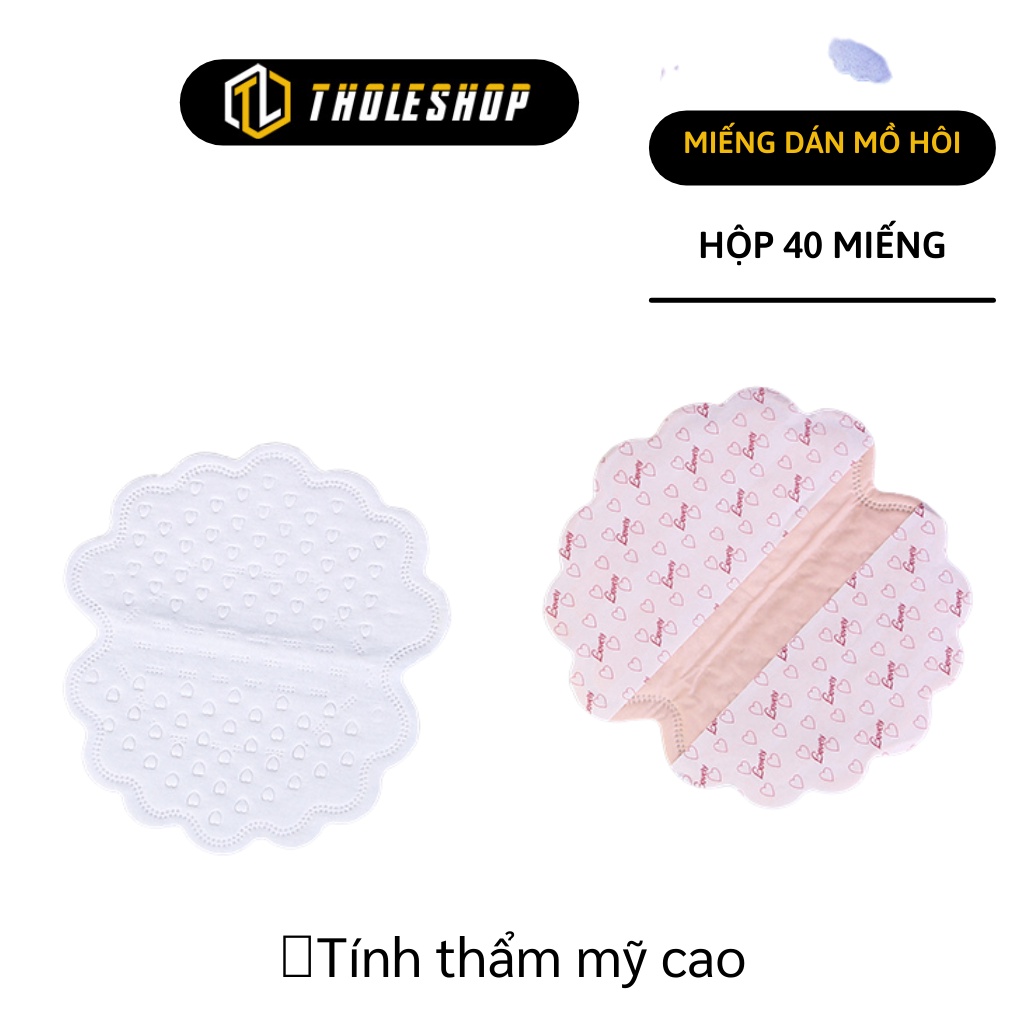 Miếng Dán Chống Mồ Hôi Nách - Combo 40 Miếng Thấm Hút Khử Mùi Vùng Nách Hiệu Quả 7342