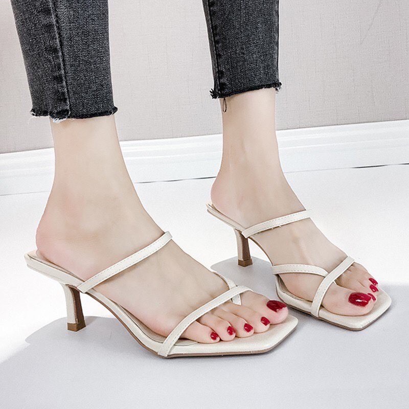 Guốc / Dép sandal gót nhọn quai mảnh siêu hot 2020 cao 7cm - g66