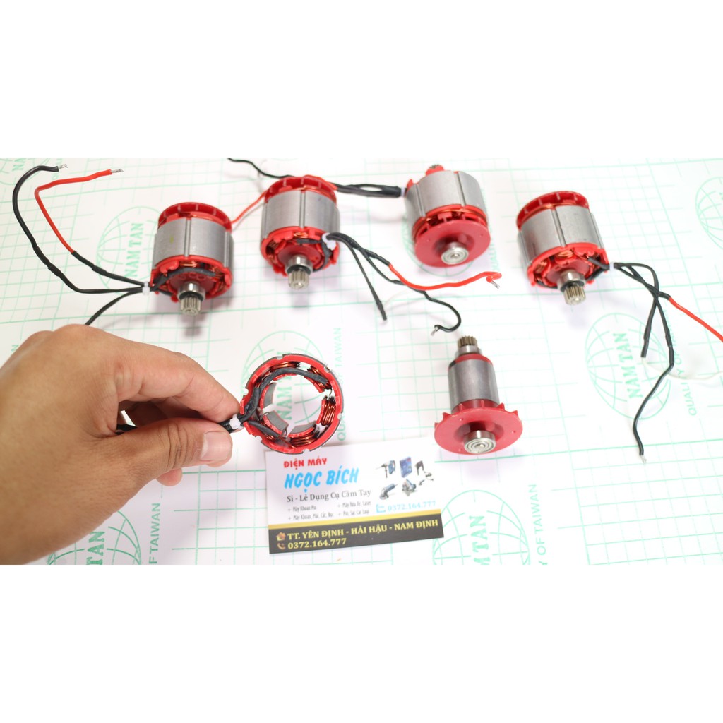 Linh kiện máy khoan pin không chổi than (mạch điều khiển, roto, stato, công tắc)
