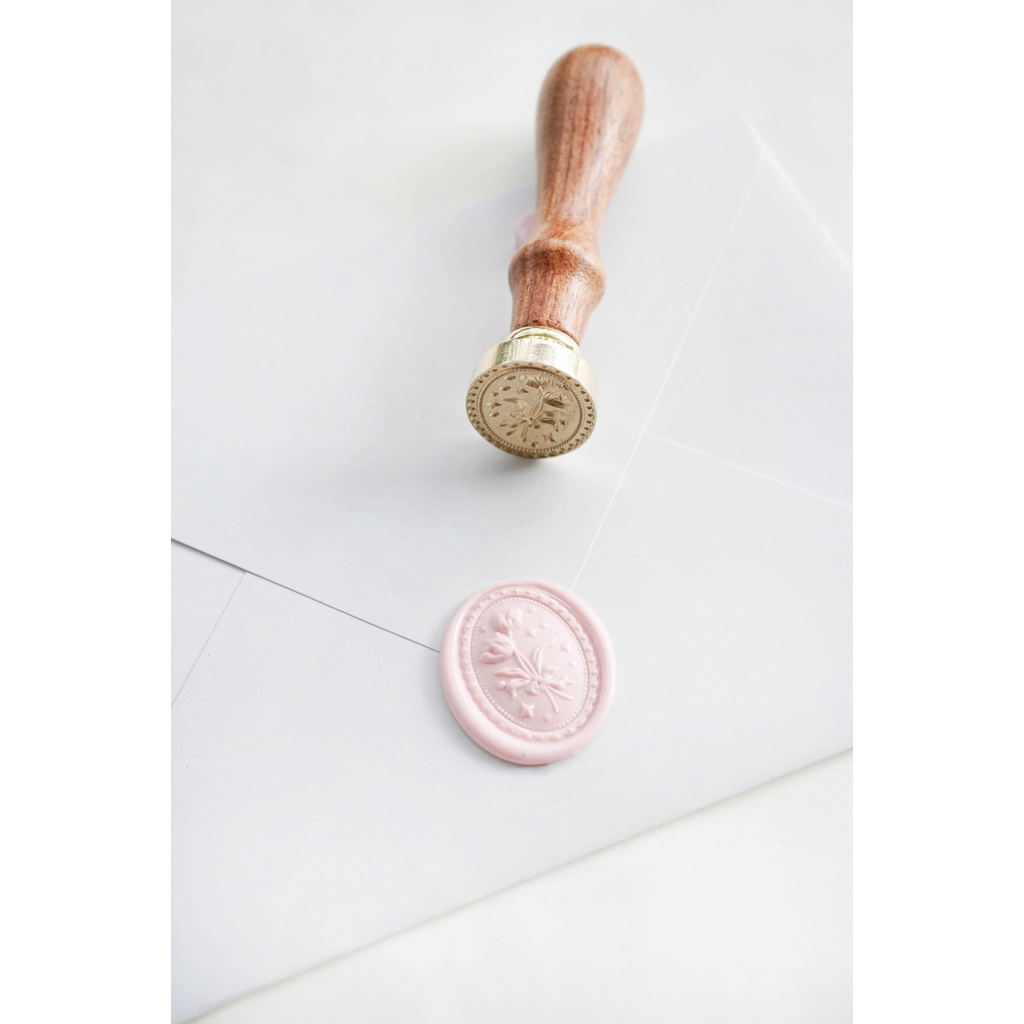 Con dấu sáp niêm phong - mẫu hoa oval