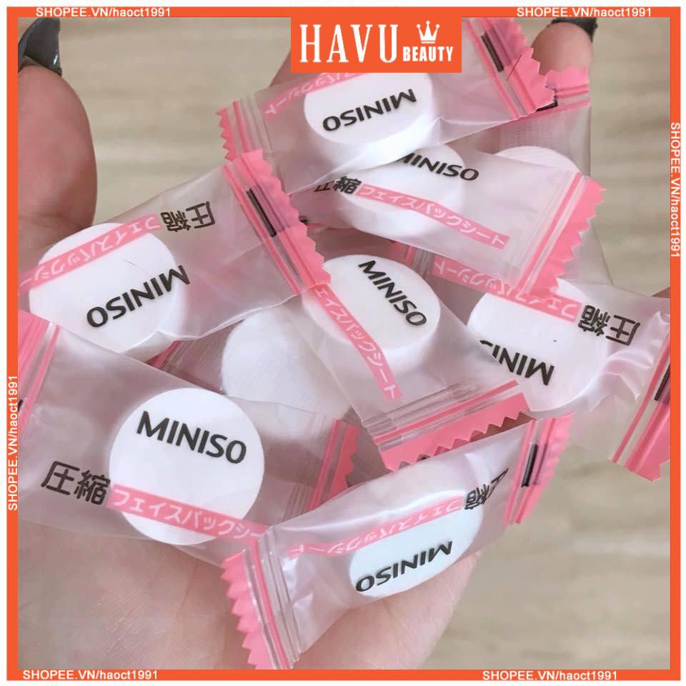 Mặt Nạ Giấy Nén Miniso Nhật Bản cấp ẩm thải độc