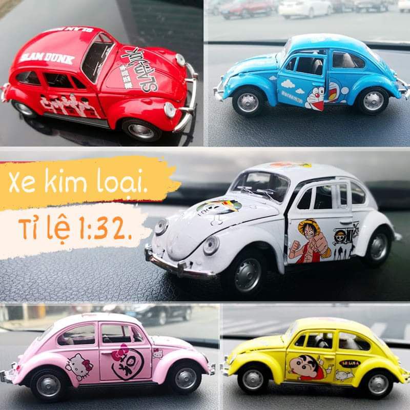 Mô hình đồ chơi ô tô kim loại cổ điển nhân vật hoạt hinh