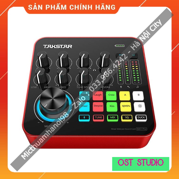 Sound Card Takstar MX1 PRO ⚡FREESHIP⚡ Sound Card Chuyên Livestream , Thu Âm , Âm Thanh Chuyên Nghiệp , Dễ Sử Dụng