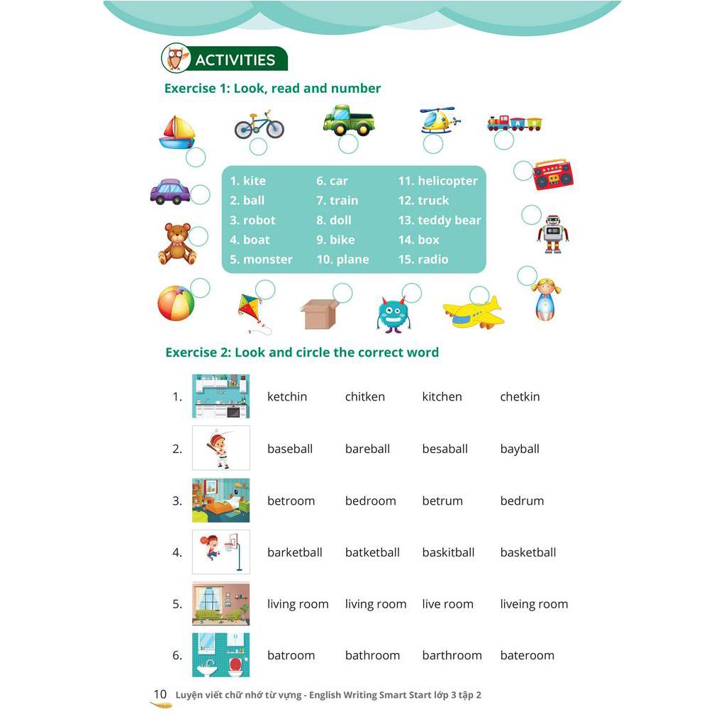 Sách Luyện Viết Chữ Nhớ Từ Vựng - English Writing Smart Start Lớp 3 - Tập 2