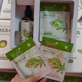 Dầu gội đen tóc phủ bạc Organic Macca