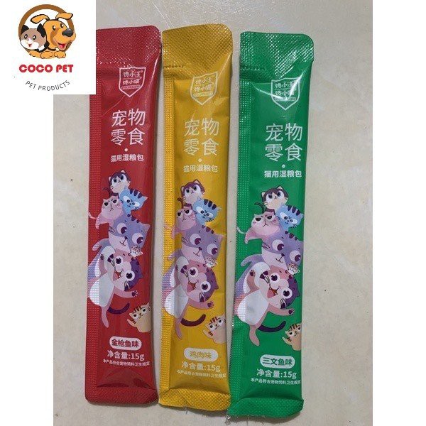 Pate/Súp Thưởng Thanh Dạng Gel Dinh Dưỡng Cho Chó Mèo (Gói 15g)