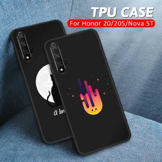 Ốp điện thoại silicone đen cho HUAWEI HONOR 20 PRO NOVA 5T 20 LITE