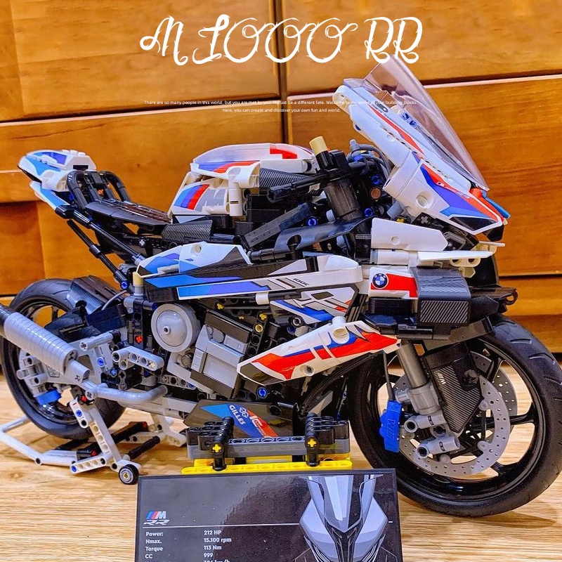 đồ chơi giáo dục Lắp ráp Mô hình xếp hình xe máy Motorcycle Fit42130 M 1000 RR 1920pcs City Vehicle 2118