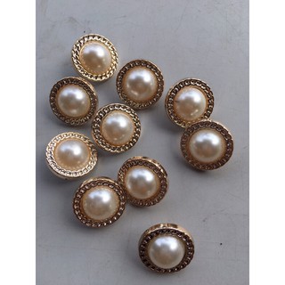 Set 10 nút giả ngọc viền đẹp đường kính 2cm