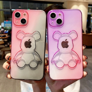 Ốp Lưng iPhone 7 Plus - 8 Plus Dẻo Trong Suốt Hình Gấu