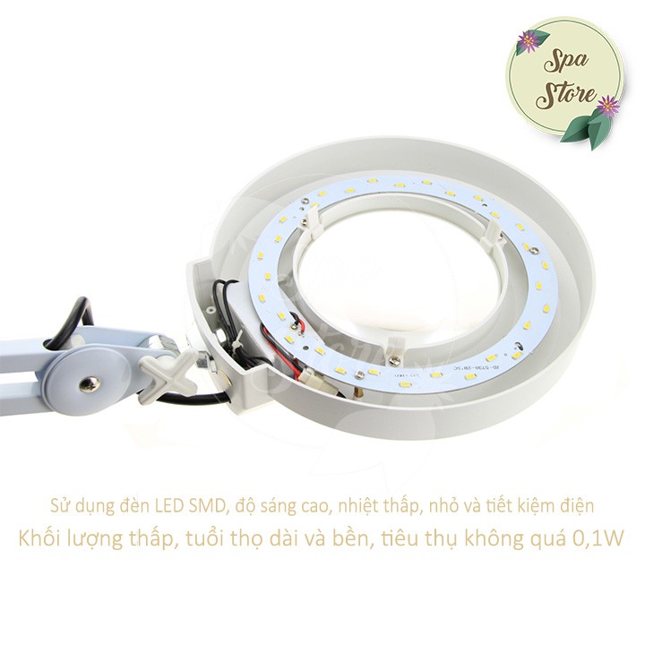 Đèn Led Trục Khuỷu Thẩm Mỹ 120 Bóng Cao Cấp Chính Hãng Cho Spa Đế Kim Loại Thân Nhôm Siêu Sáng 360 Độ Bảo Hành 12 Tháng