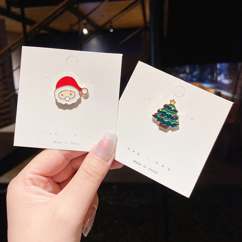 Ghim Cài Áo Hình Ông Già Noel Tuần Lộc Tuần Lộc Hoạt Hình Dễ Thương