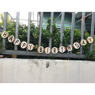 Dây banner gỗ chữ HAPPY BIRTHDAY thân thiện môi trường