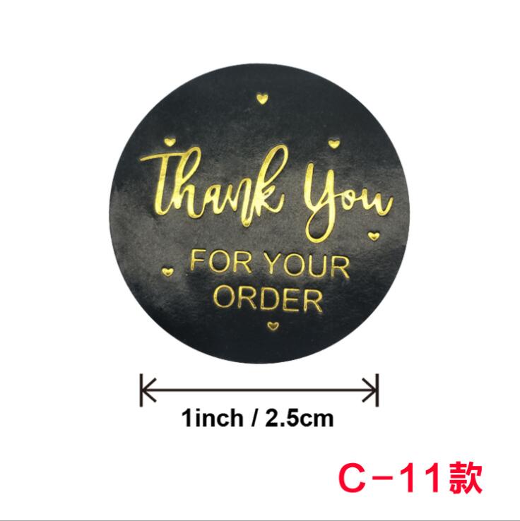Bộ 500 miếng dán in chữ thank you