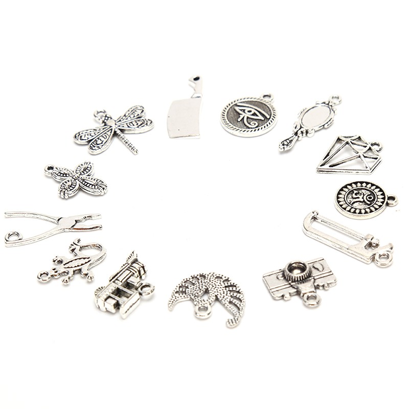 Set 100 Mặt Dây Chuyền Hình Động Vật Phong Cách Vintage