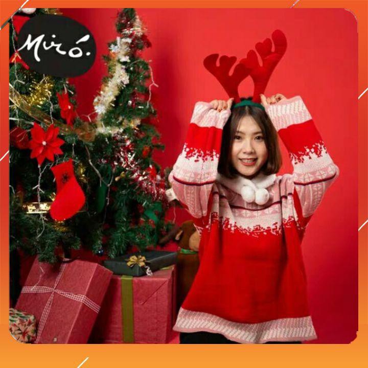 Bờm noel sừng tuần lộc đỏ cho bé [Siêu hot]