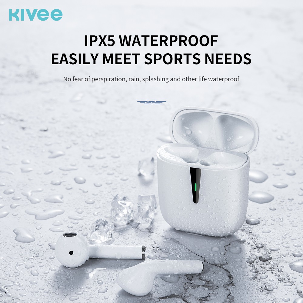 Kivee TW73 Tai nghe TWS Bluetooth 5.0 chống nước IPX5 tương thích với điện thoại di động máy tính