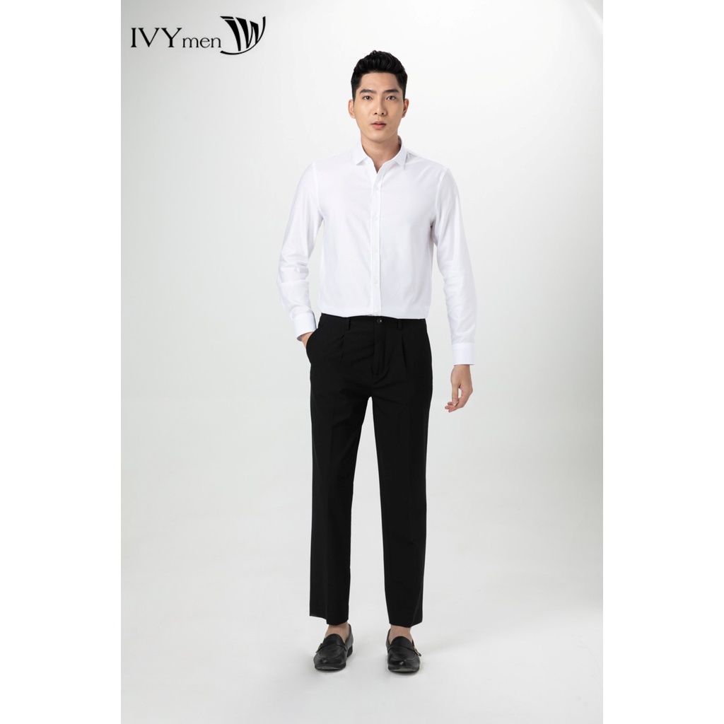 Áo sơ mi nam trơn cơ bản IVY moda MS 17E3323