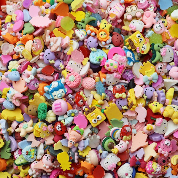Combo 50 sticker charm trang trí  bình nước điện thoại siêu cute