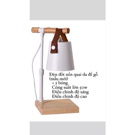 Đèn đốt nến thơm sang trọng tặng kèm bóng đèn, điều chỉnh độ sáng, độ cao, hẹn giờ