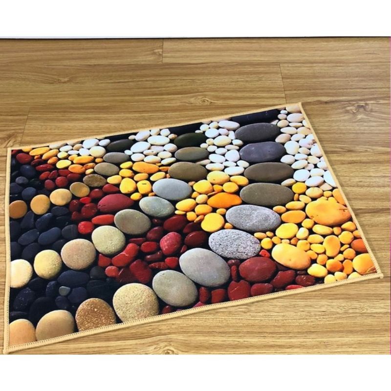 Thảm nỉ chùi chân 3D ngẫu nhiên (40×60cm)