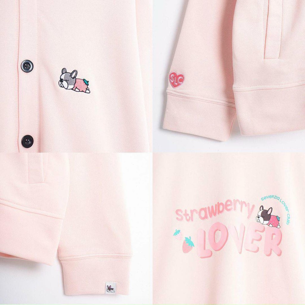 Áo Khoác Nỉ Bông Cardigan Logo Thêu Hình Nút Gài Nam Nữ PUPPY LAZY | BigBuy360 - bigbuy360.vn