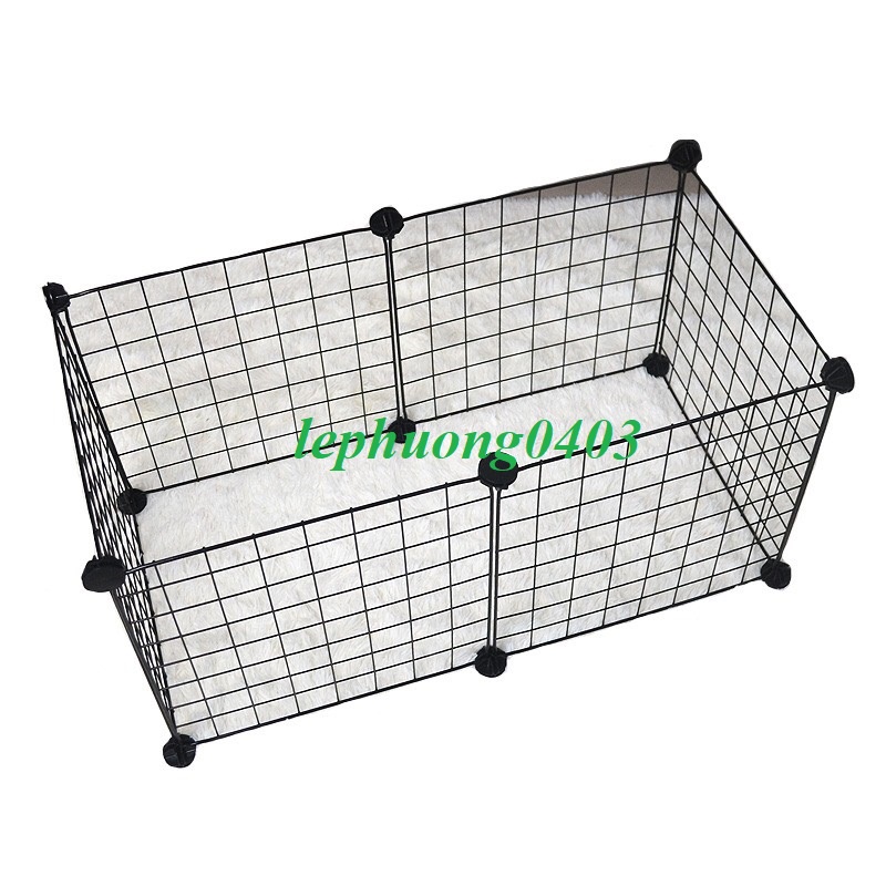 Combo Chuồng Quây Lưới Sắt Sơn Tĩnh Điện Dành Chó, Mèo Tiện Lợi