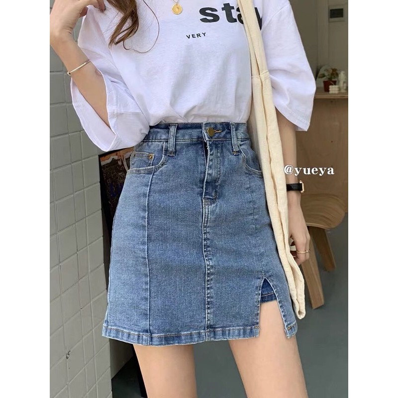 [HOT] Chân Váy Jeans Dáng Chữ A Siêu Xinh (Có sẵn)