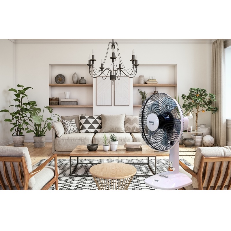 Quạt Bàn Benny BFT-30GY - Màu Xám - Hàng Chính Hãng - BFT30GY / BFT30 / BFT-30 / 45W / Cánh 30cm