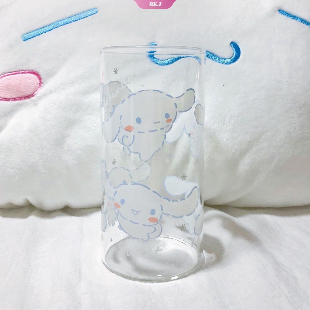 Cốc Thủy Tinh Uống Nước Chịu Nhiệt Cao In Hình Chú Chó Hoạt Hình Phong Cách Hàn Quốc Đáng Yêu Ku2