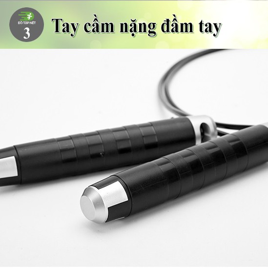 Dây nhảy thể dục dây nhảy kèm tạ sắt nặng chuyên nghiệp cho các bài tập thể lực