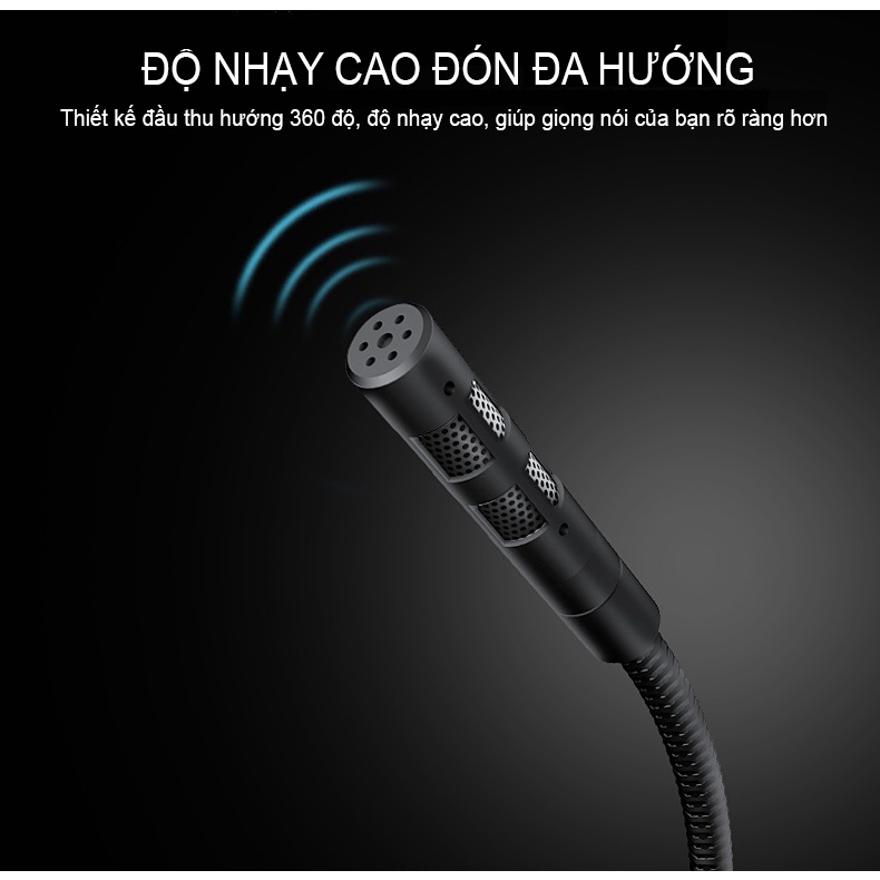 Microphone Dùng Live Stream, Học Online, Hội Nghị Trên Laptop, PC T-22