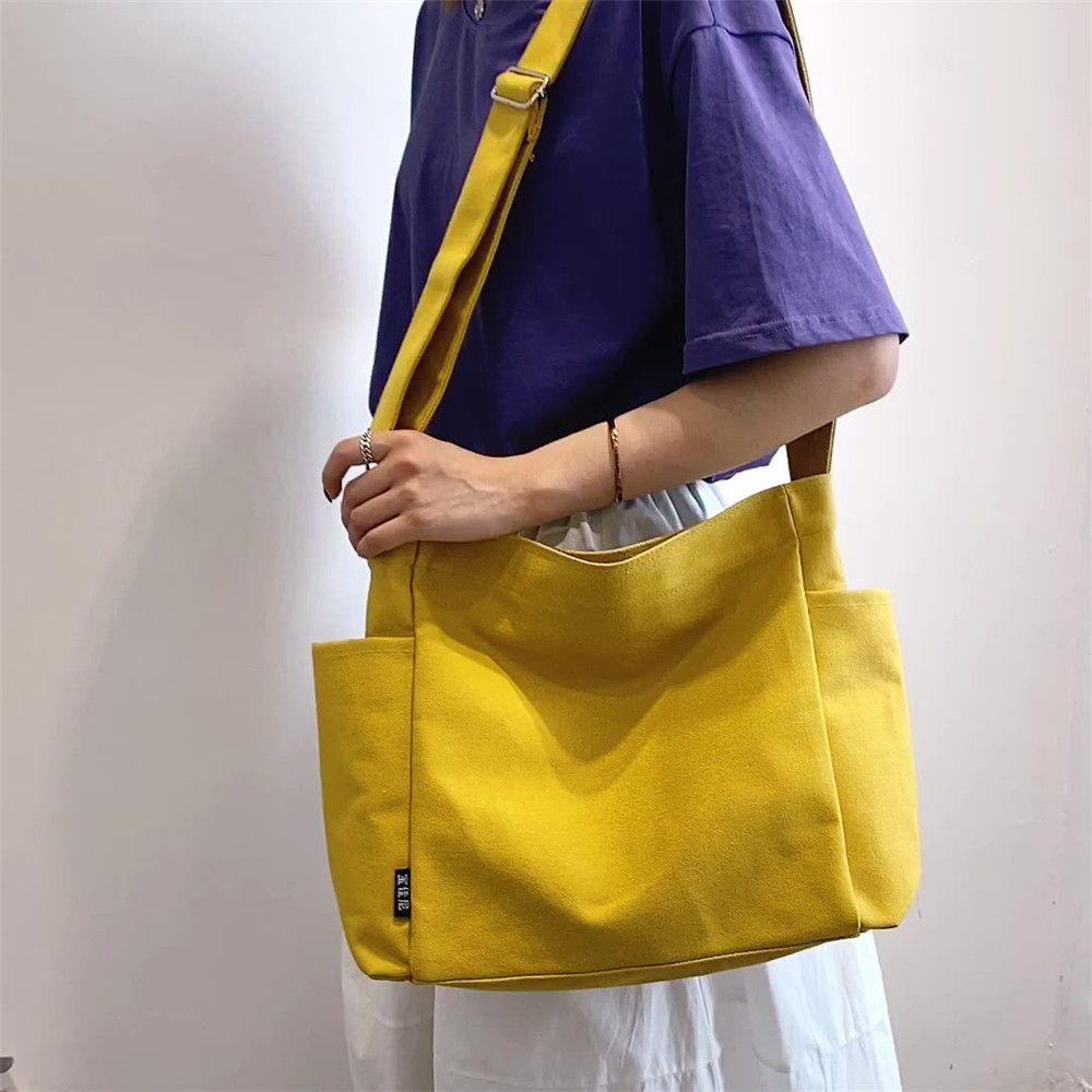 Túi Đeo Vai Chất Liệu Cotton Phong Cách Cổ Điển Thời Trang