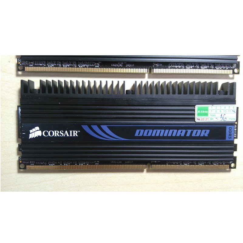 Ram tản nhiệt 8Gb DDR3 bus 1333 (kit 2x4gb), ram bộ hiệu CORSAIR DOMINATOR, tháo máy chính hãng, bảo hành 3 năm