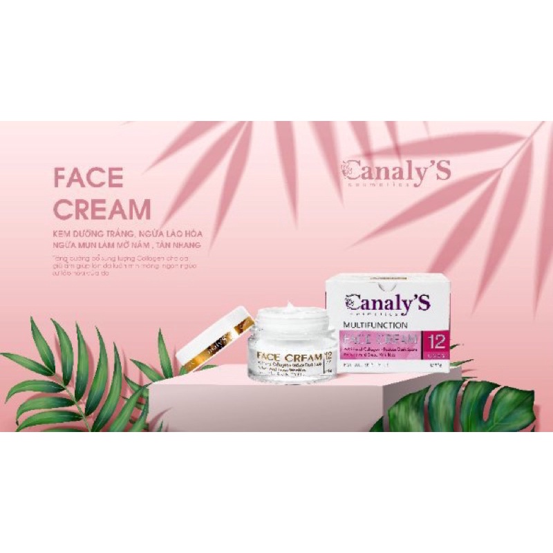 kem face canaly.s dưỡng sâu cho da mặt giúp da trắng mịn chóng lão hoá