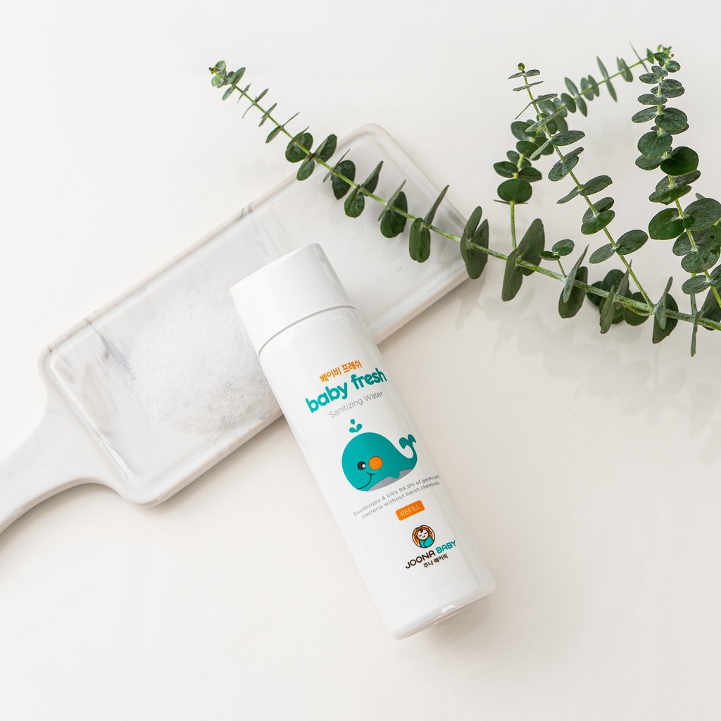 Combo xịt diệt khuẩn, khử mùi chai nhỏ và lõi thay thế Baby Fresh an toàn cho con 55ml - JOONA