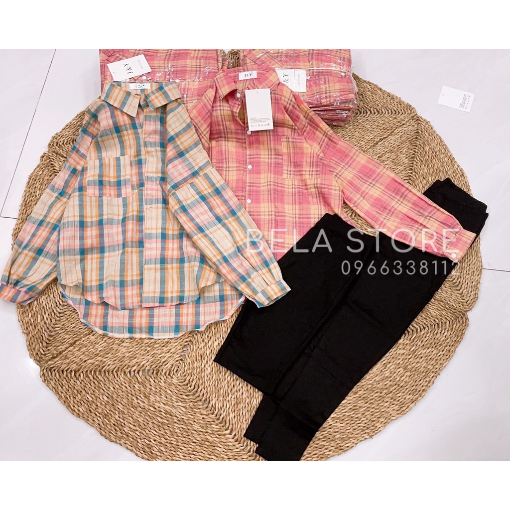 SÉT ÁO CARO CÁNH DƠI FORM RỘNG LEGGIN NGẮN-DÀI