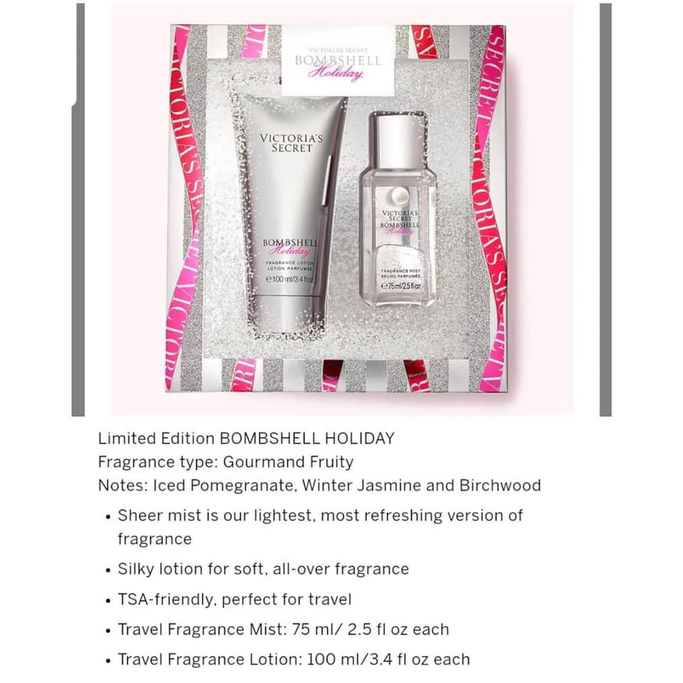 Set nước hoa + lotion Victoria’s Secret Bombshell HOliday | Thế Giới Skin Care