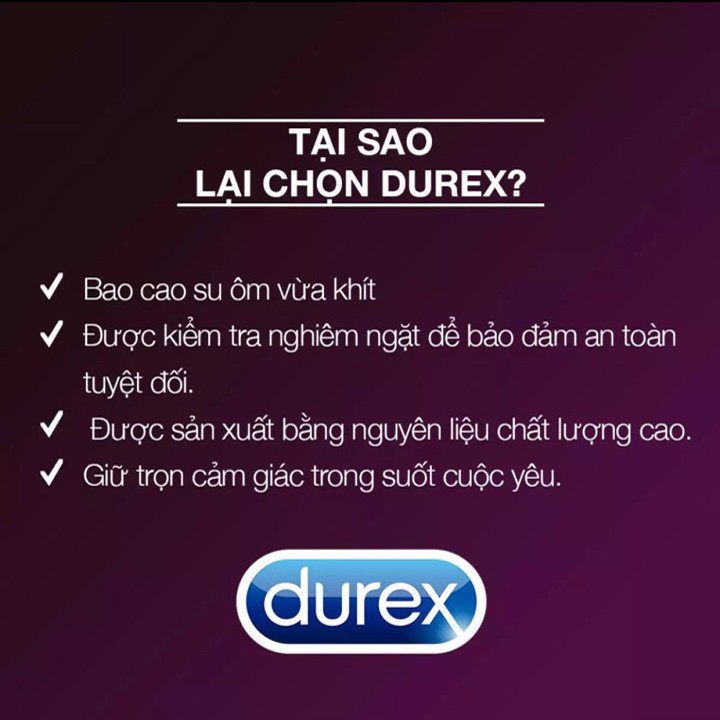 [Bán sỉ ] bao cao su durex kingtex hộp 3c siêu an toàn