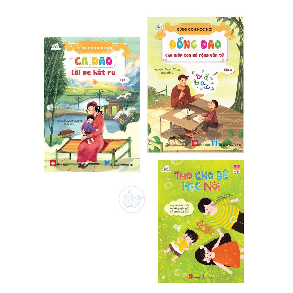 Sách - Bộ 3 cuốn đồng dao - thơ dành cho các bé học nói