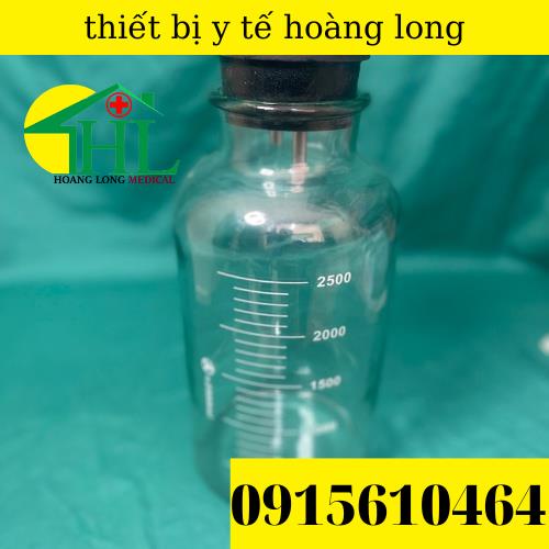 Bình Thủy Tinh Đựng Dịch Cho Máy Hút Dịch 2 Bình Yuwell 7A-23D, 7A-23B