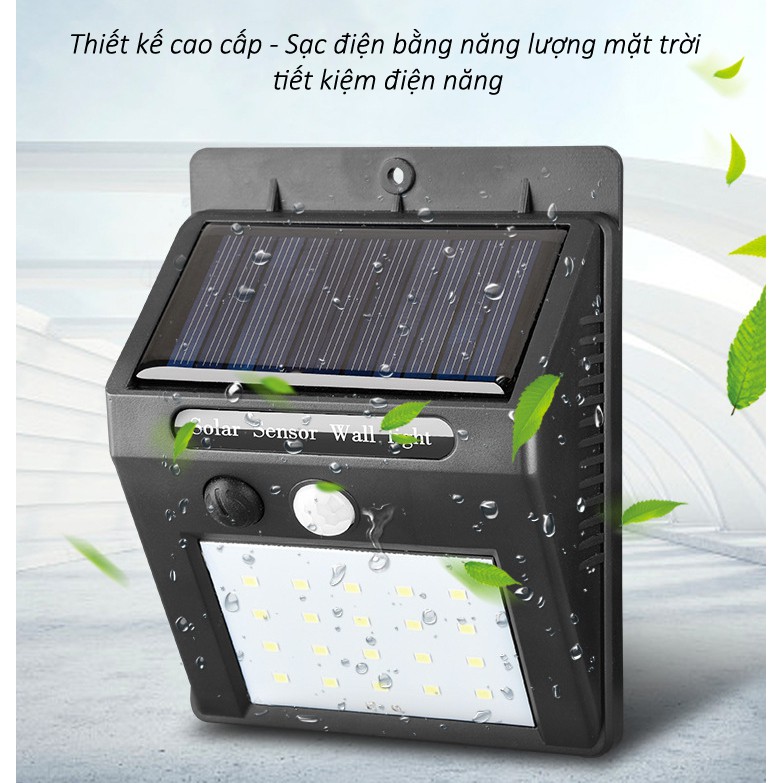 Đèn cảm biến hồng ngoại năng lượng mặt trời Solar Powerered led wall light