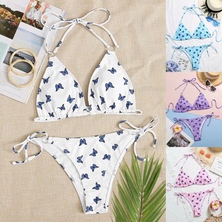 Bikini Lưng Cao Hoạ Tiết Bướm Cho Phái Nữ