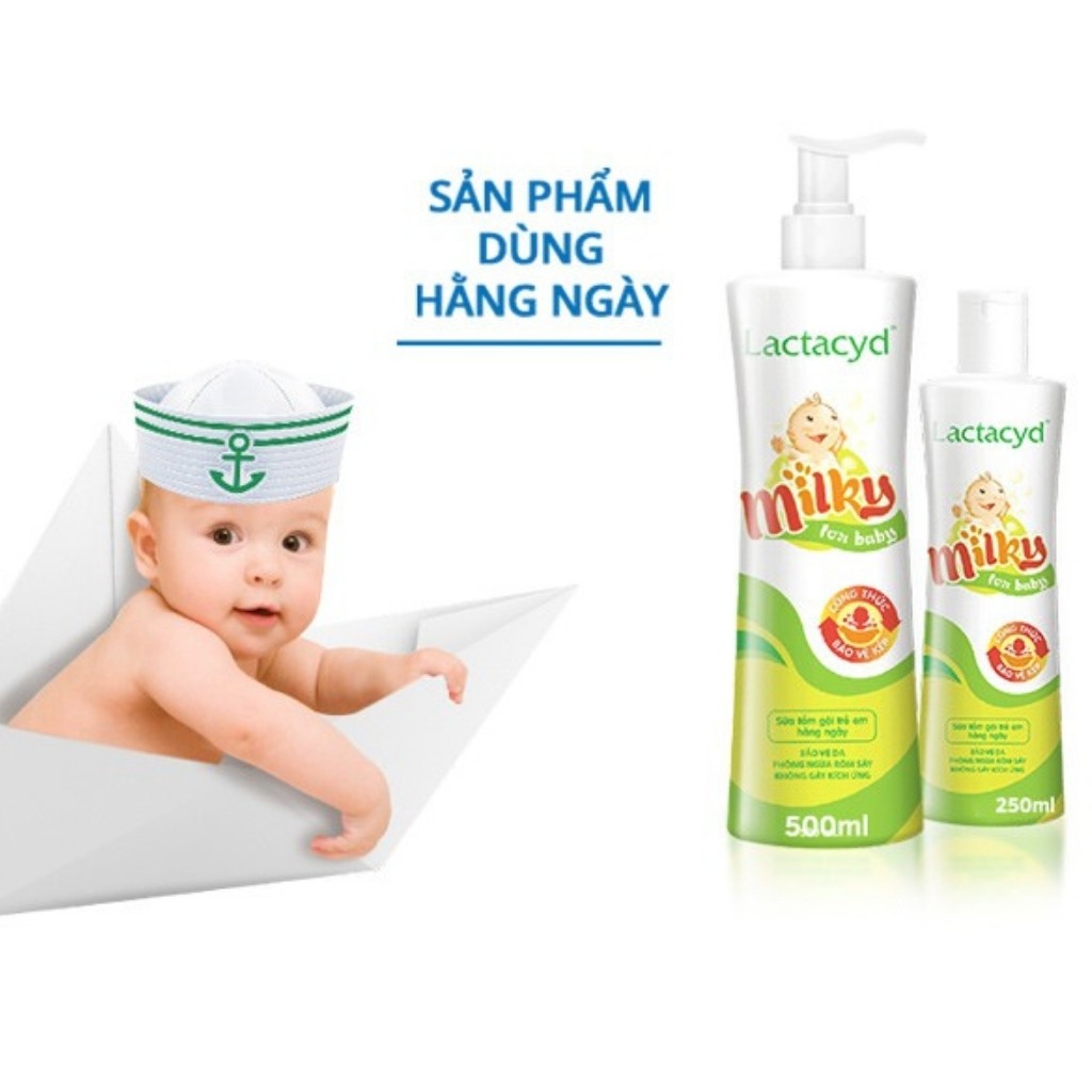 Sữa tắm cho bé, sữa tắm lactacyd giảm hăm tã, rôm xảy cho bé (dung tích 250ml) - vipkid