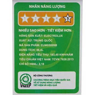 TỦ LẠNH MINI ELECTROLUX 48 LÍT EUM0500SB