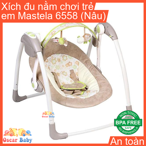 Xích đu kiêm ghế nằm dành cho trẻ em có khung bằng sắt bọc đệm 6558 hiệu Mastela