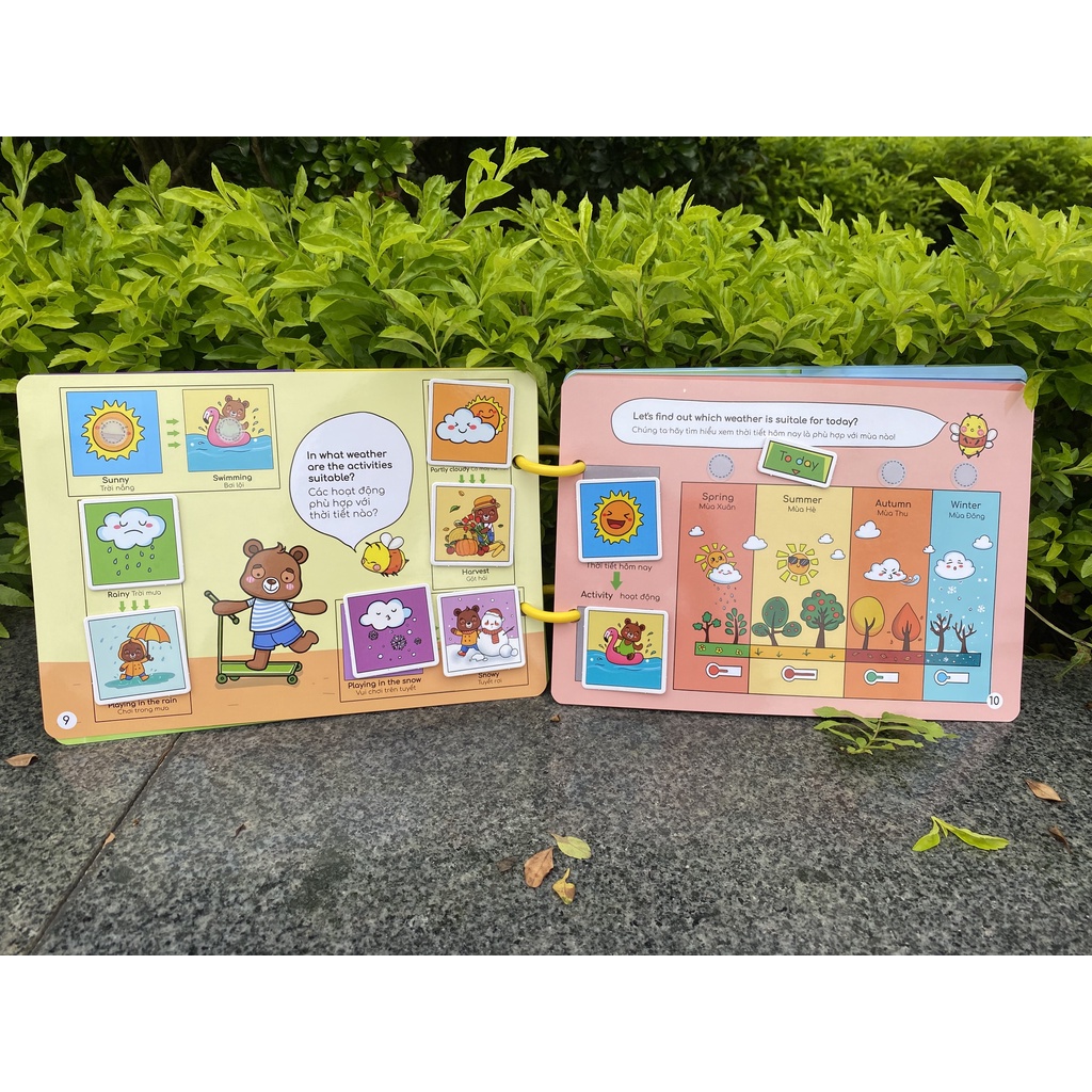 Đồ Chơi Học Liệu Bóc Dán BEEZI BOOK Phiên Bản Mở Rộng Thêm Nhiều Chủ Đề Cho Bé Từ 2-5 Tuổi Vui Chơi Học Tập