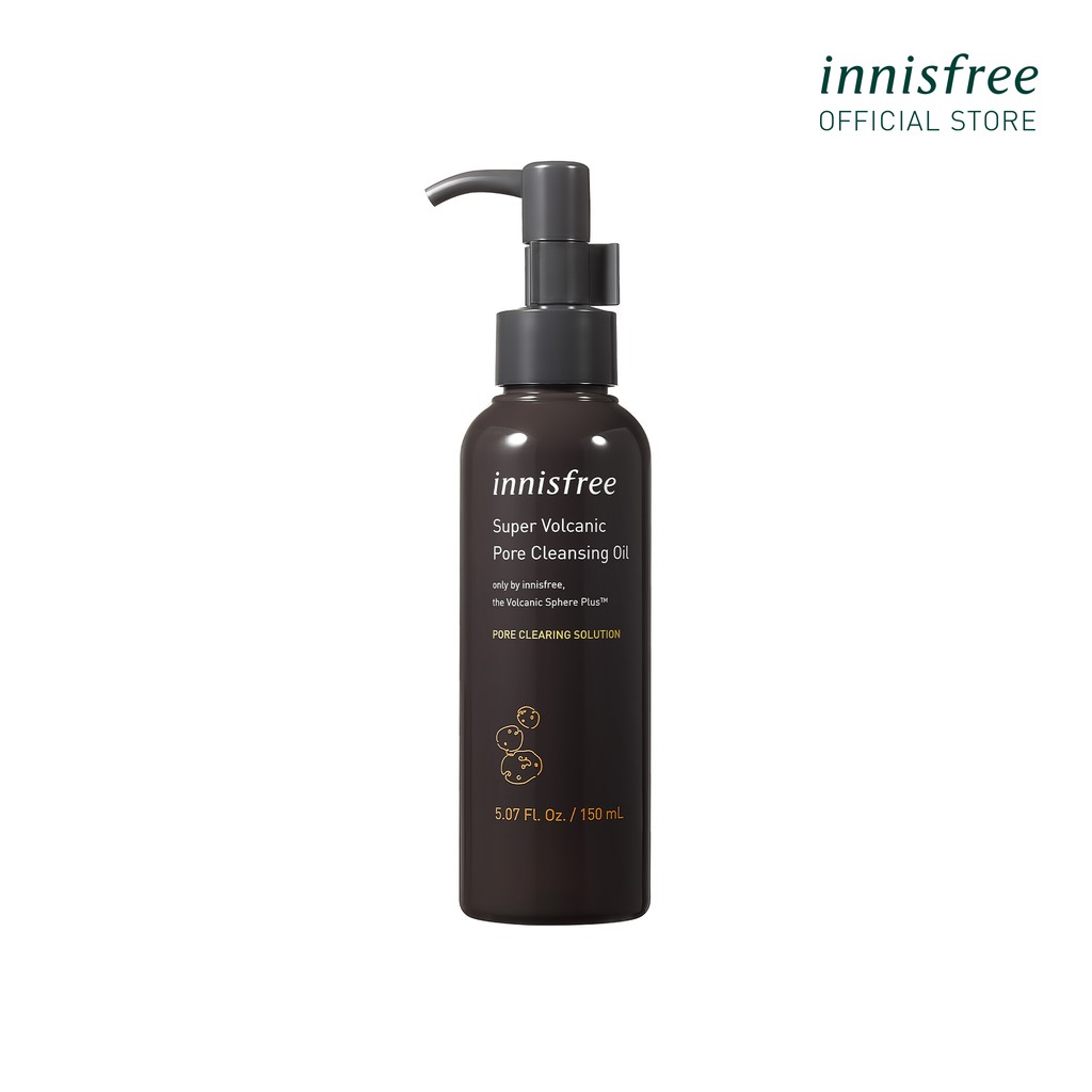 [Mã COSIF03 giảm 10% đơn 400K] Dầu tẩy trang sạch sâu đá tro núi lửa innisfree Super Volcanic Pore Cleansing Oil 150ml
